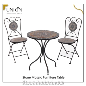 Vesuvius Stone Pattern Mosaic Table Cover Fits Round Tables