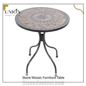 Vesuvius Stone Pattern Mosaic Table Cover Fits Round Tables