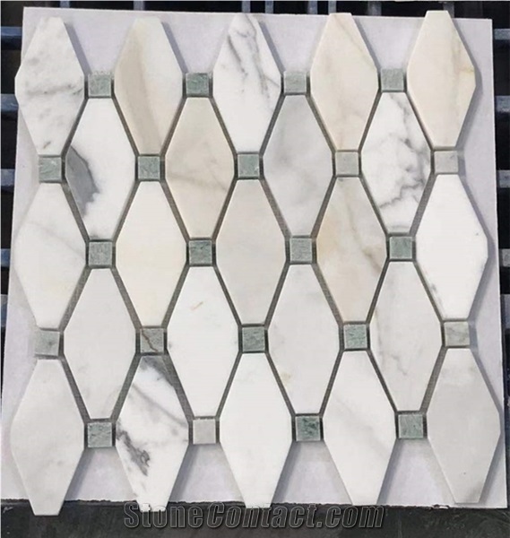 Calacatta Gold Marble Octave Mosaic Tile