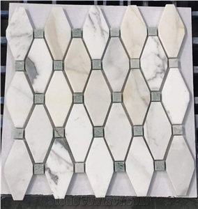 Calacatta Gold Marble Octave Mosaic Tile