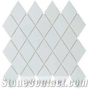 Thasos Marble Diamond Mosaic Tiles