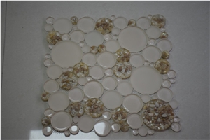 Luxury Bubble Round Glass Mosaic Tile for Bathroom