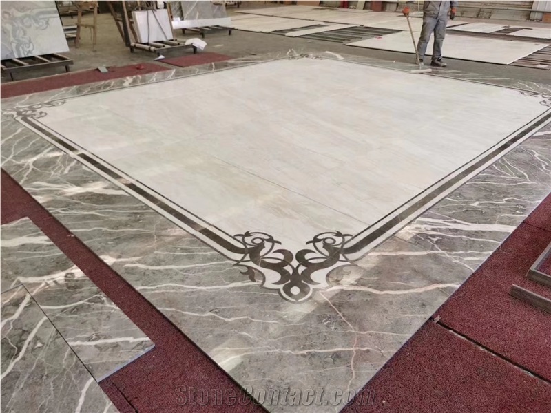St Laurent Grey Marble Slab For Decoration