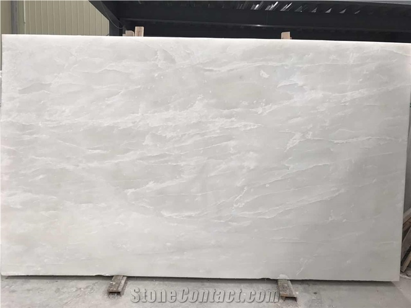 Pure White Royal Onyx Backlit Slabs for Walls
