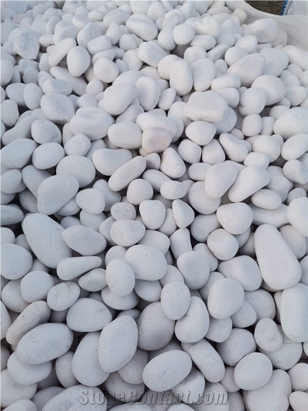 Decorative White Marble Pebble Stone