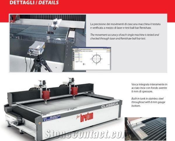 CNC 3- OR 5-AXIS Waterjet Classica Waterjet Saw Machine
