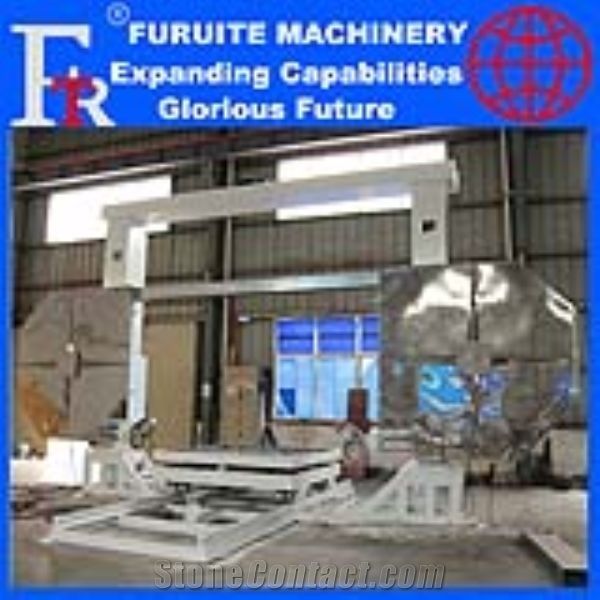 PLC CNC operation system full automatic 360 degree rotating worktable single diamond wire saw stone block cutter machine