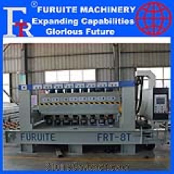 FRT-8T full automatic plc bush hammering machine stone litchi surface polishing grinding industrial equipment factory ex
