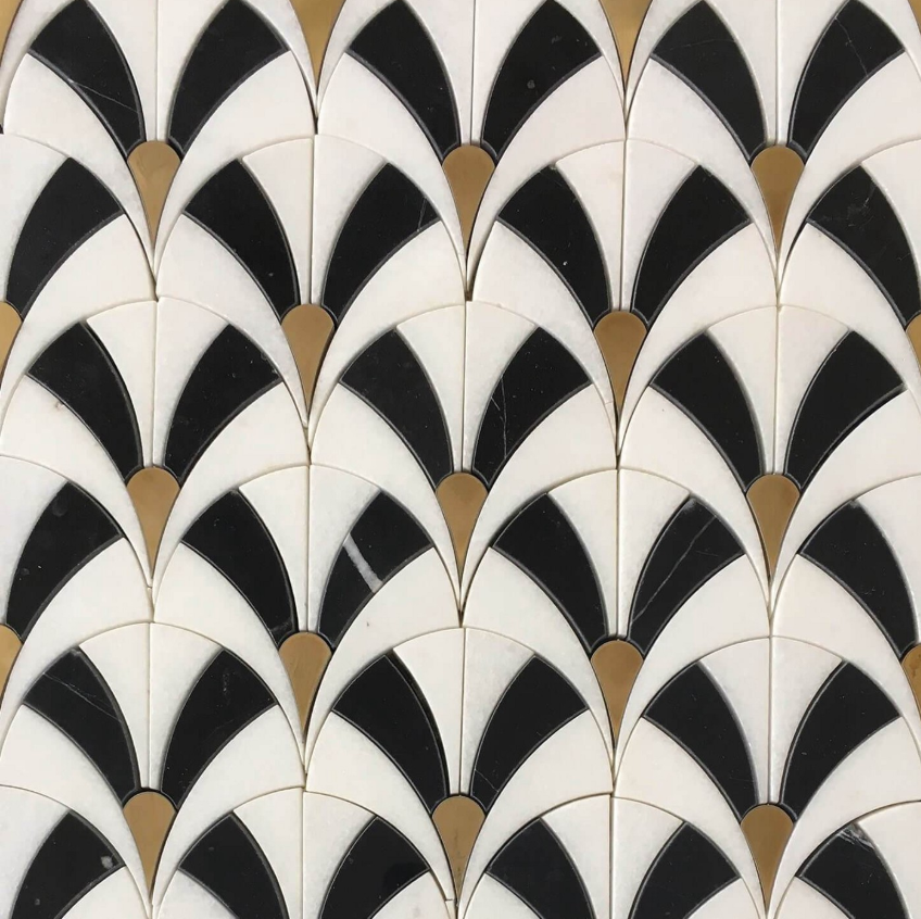 Fan Waterjet Mosaic Thassos Black Jade and Brass  (2).png