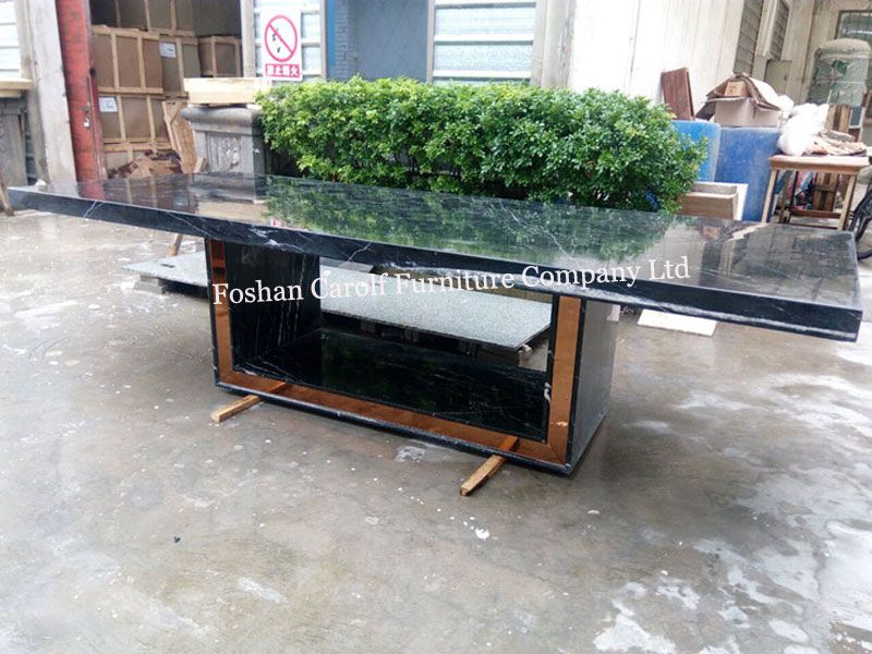 10 seater luxury black italian marble dining table