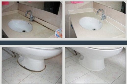 Mildew proof sink basin adhesive
