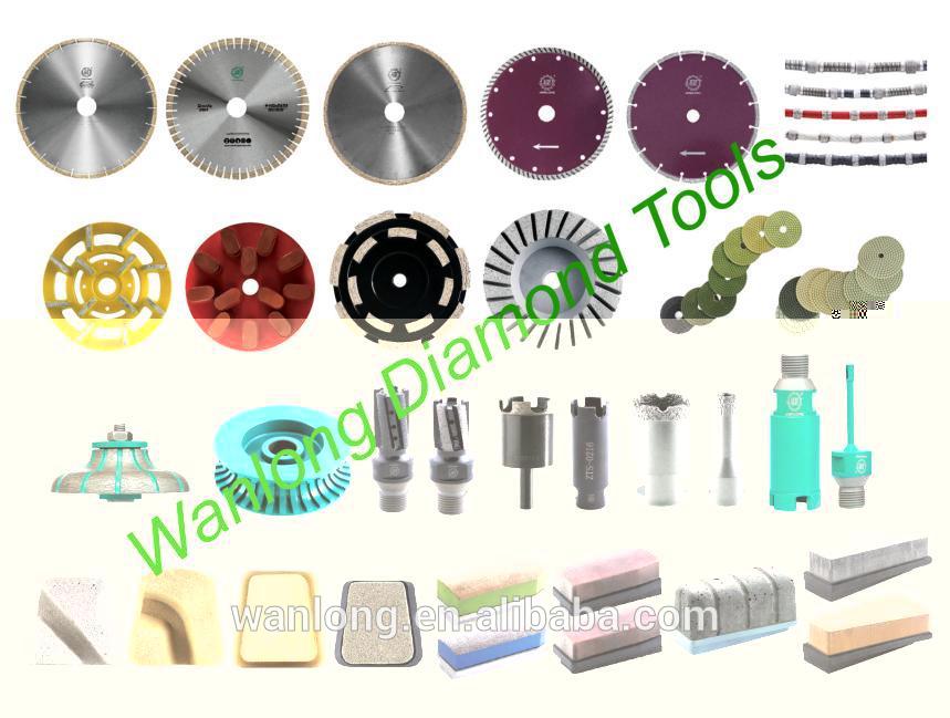 Chinese Diamond Router bits, profiling wheels for the stone's shape grinding or profiling,Wanlong Brand.