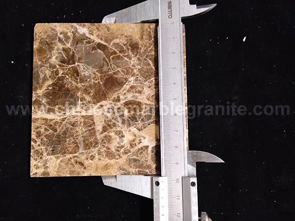 ultra-thin 6mm Polished  brown emperador Marble Veneer Plastic Composite Panel for kitchen cuntertops