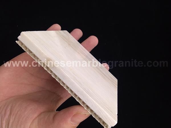 polished volakas white marble veneer plastic honeycomb panels for commercial walls