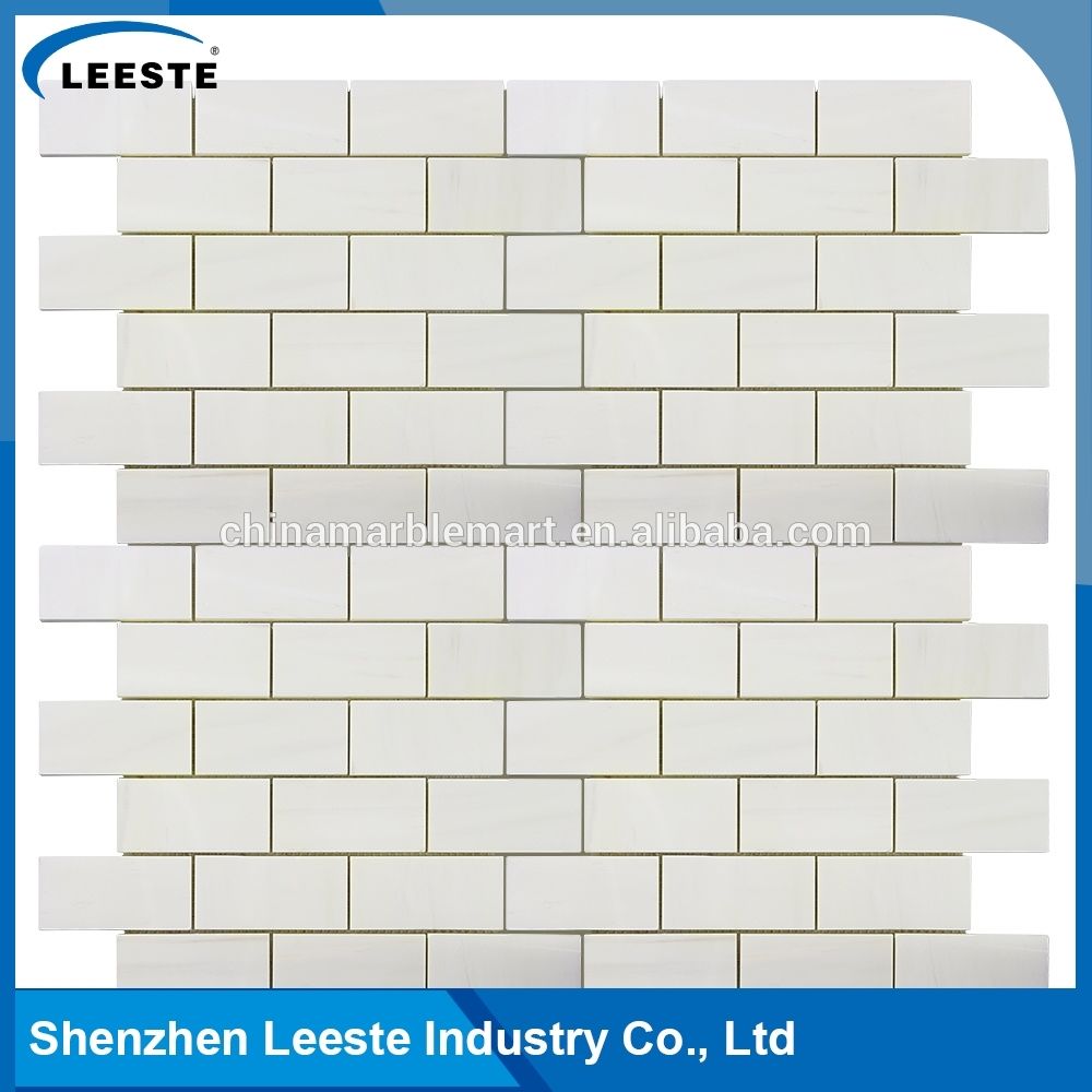 Manufacturer Supplier Dolomiti white marble 305*305cm 12X12 brick mosaic tile