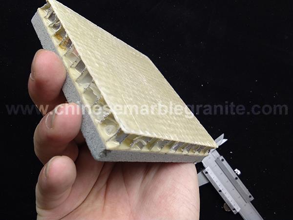 honed grey sandstone Veneer Aluminium honeycomb core plastic Panel for table tops