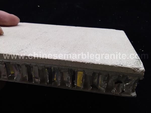 honed beige sandstone veneer aluminium honeycomb panel for fireplace surroundings