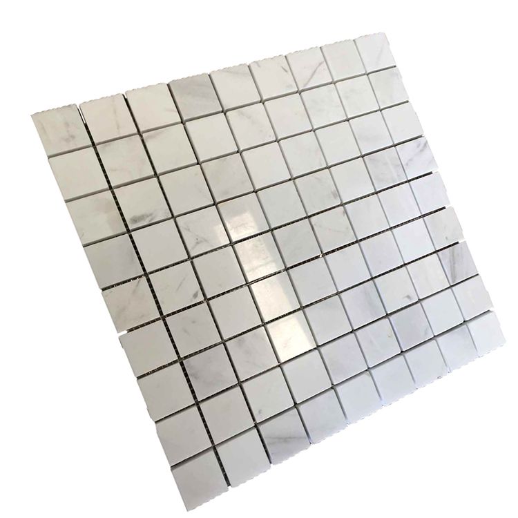 White Bprder Tile Laminate 10mm Natural Marble Mosaic For Sale