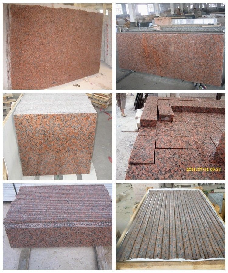 Wholesale Cheap Price Flamed G562 Maple Red Granite Brick Paver