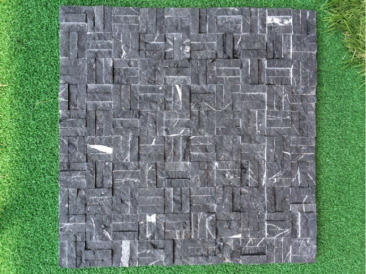 Black marble stone Mosaic Backsplash(2).jpg