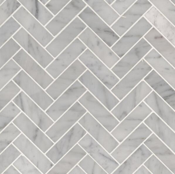 carrara white marble tile herringbone polished.jpg