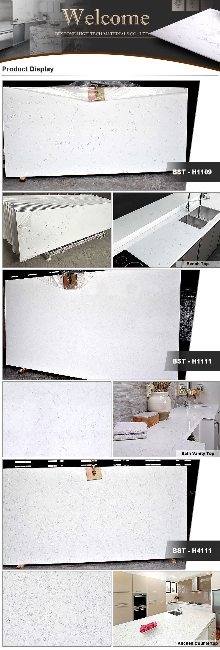 Quartz Stone Countertop Solid Surface