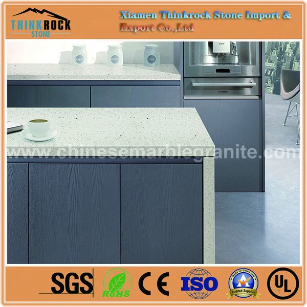 strict production intersperse glass debris GALAXY single white quartz Kitchen Countertops for our indoor decoration.jpg