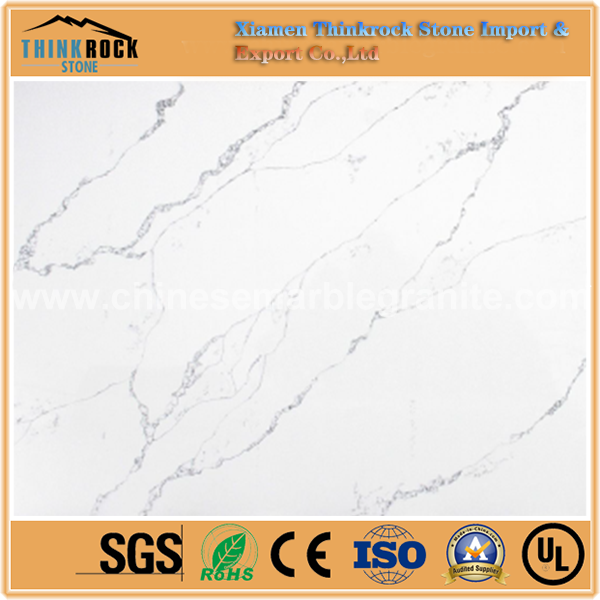 cost-effective calacatta mountain marble veins white quartz Kitchen Countertops for KTV.png