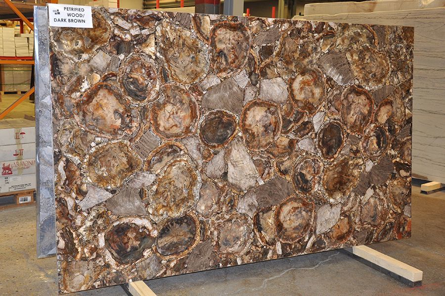 round petrified wood fossils gemstone slabs house side table