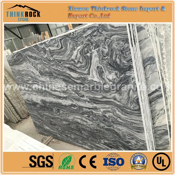 unique and lasting Black Spray Flower veins grey marble wall tiles for natatorium wall.jpg