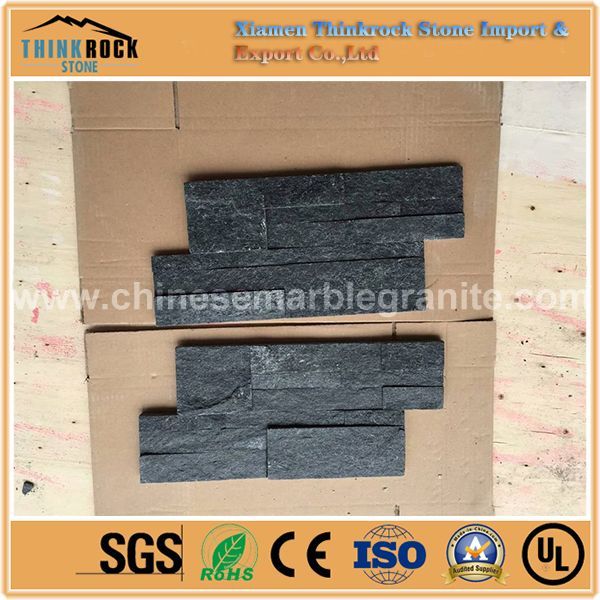 china economical fantasy pure black ledge stone veneer wall for reception room.jpg