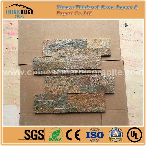 Artificial natural cut grey mixed brown ledge cutting stone veneer for exterior projects.jpg