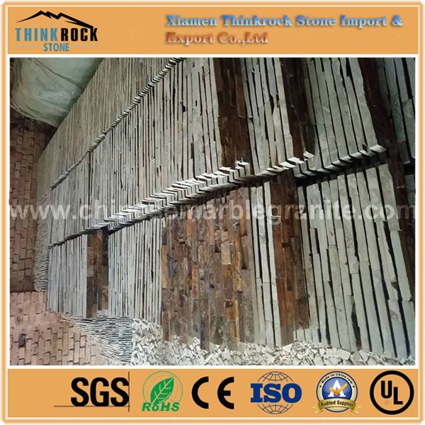 high-end look natural split rusty brown ledge cutting stone veneer for interior decoration and exterior decoration.jpg