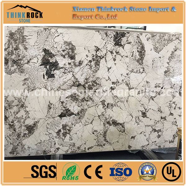 solid surface Brazil White Rose white marble kitchen countertops for shopping arcade.jpg