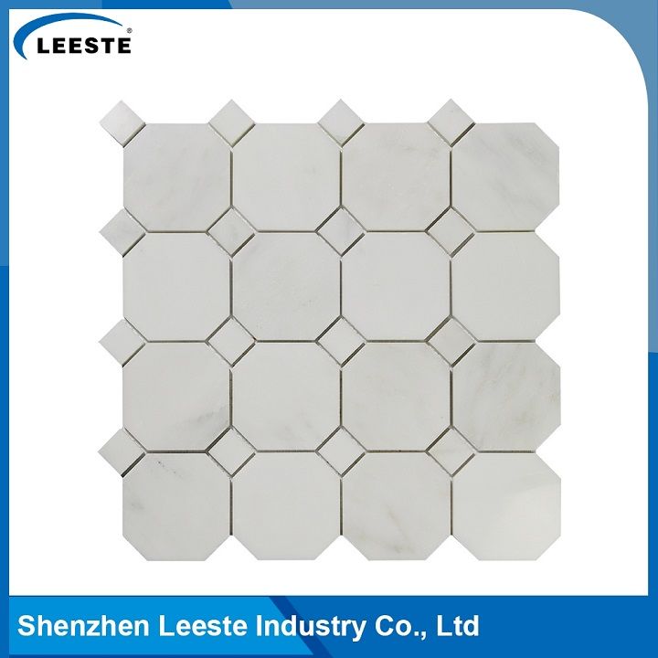 Danby White Marble Octagon with dot Marble Mosic Tiles 7.jpg Danby White Marble Octagon with dot Marble Mosic Tiles 7.jpg