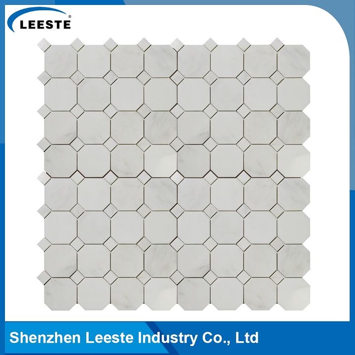 Danby White Marble Octagon with dot Marble Mosic Tiles 8.jpg Danby White Marble Octagon with dot Marble Mosic Tiles 8.jpg