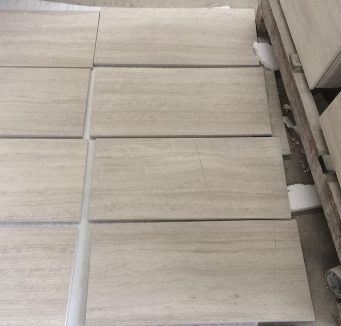 Wooden white marble