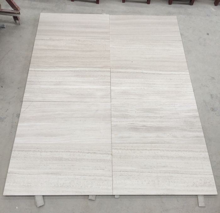 Wooden white marble