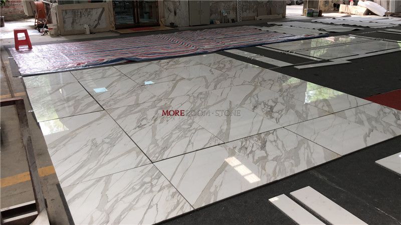 Calacatta White Marble with Porcelain Tile (2).jpg