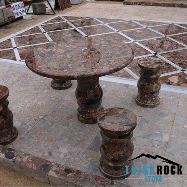 chinese chocolate natural compound stone tiles for park desktops .jpg