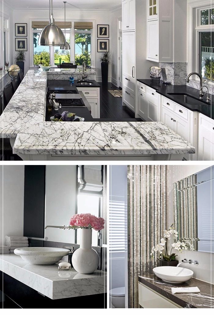 Low price custom Modern Natural marble kitchen countertop