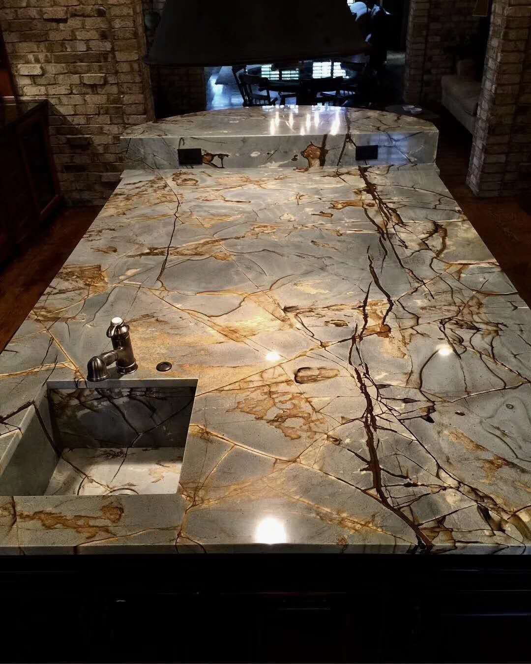New Marble Roman Impression with Gold Vein, Suitable for Kitchen Marble Countertop