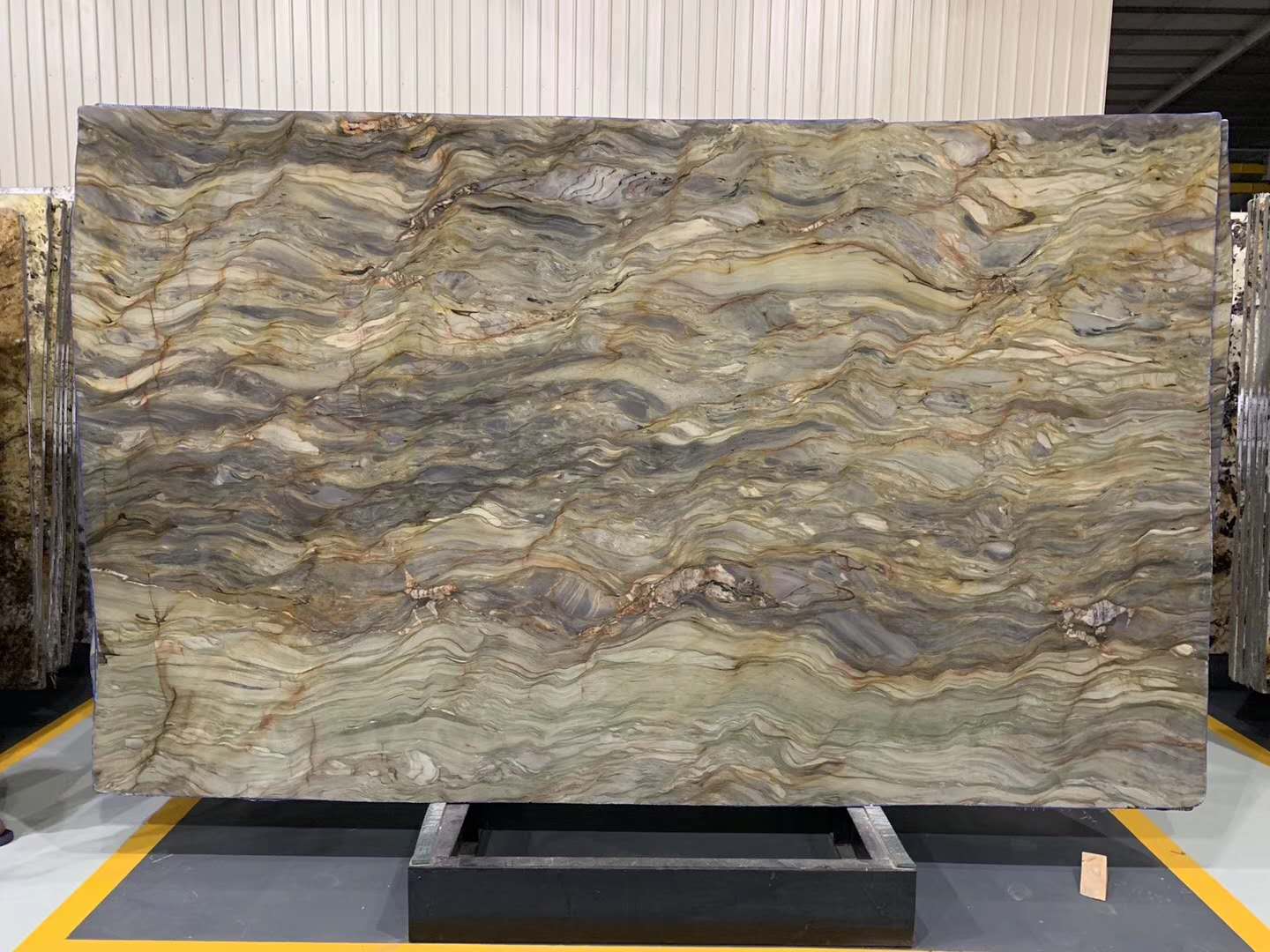 Mystic Brown Stone Marble Grain as Silk at Sea for Flooring Designs