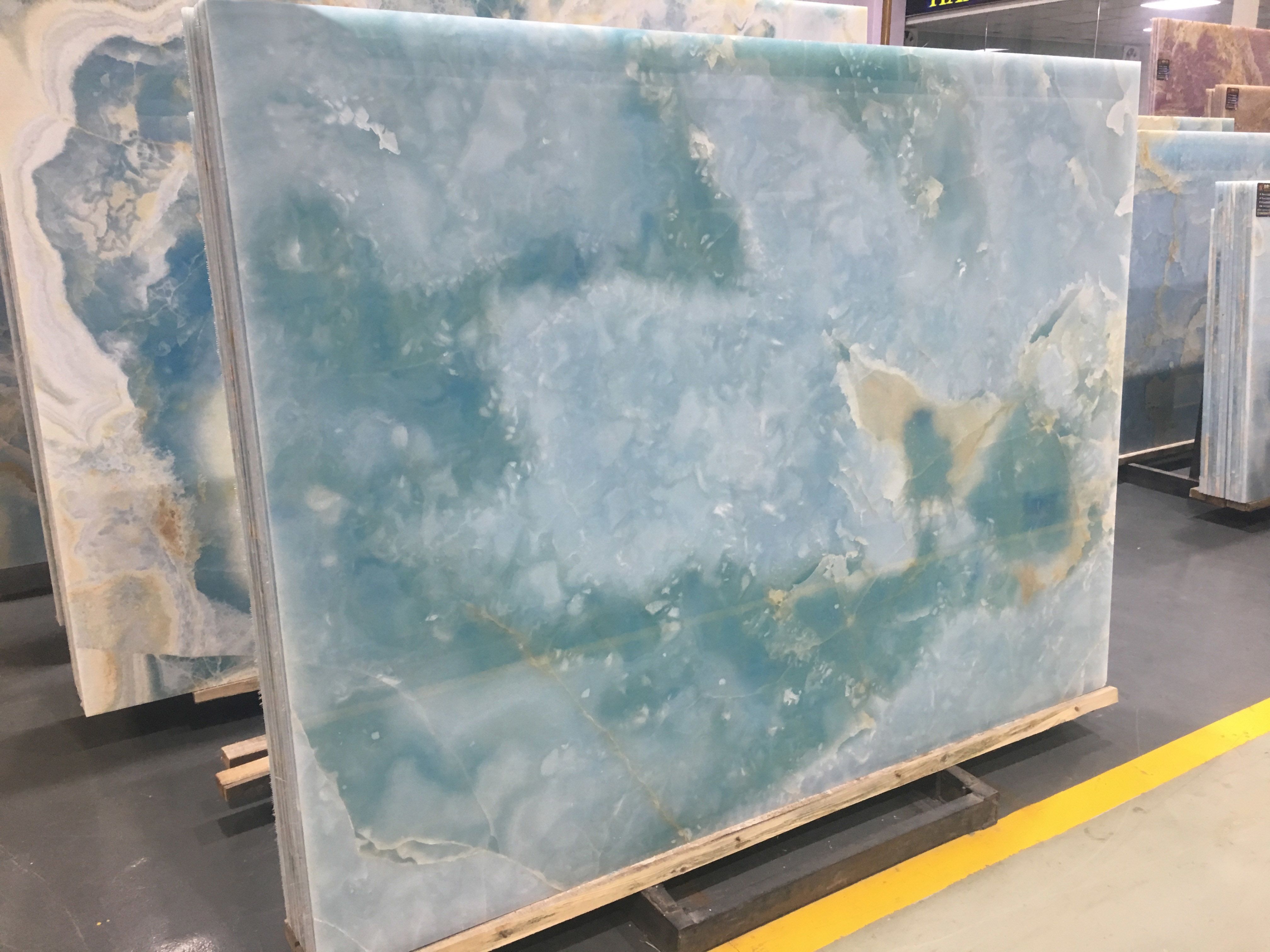 Crystal Blue Sky Onyx Marble for Wall Design