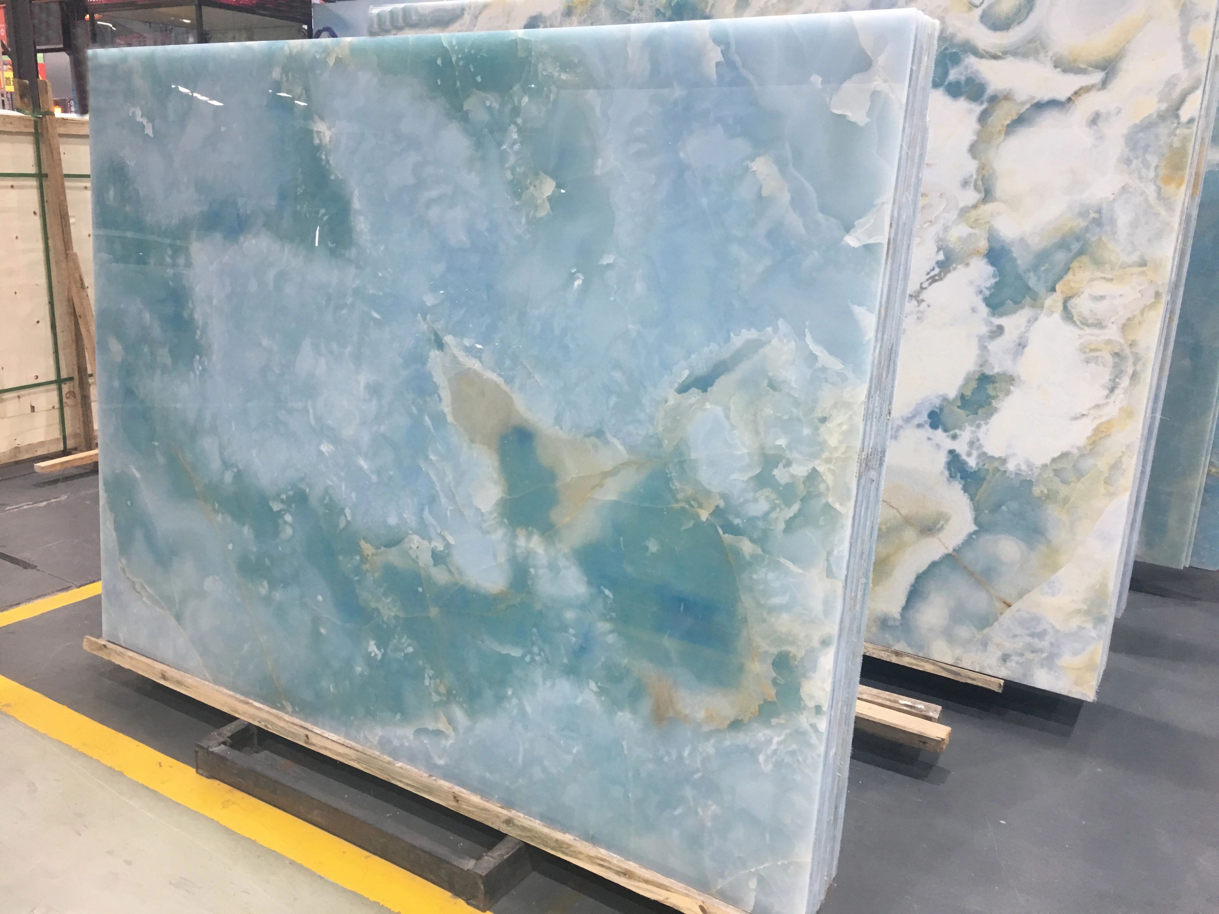 Crystal Blue Sky Onyx Marble for Wall Design