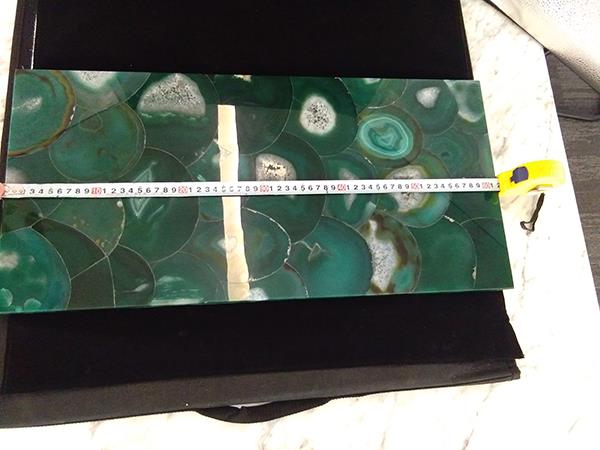 Semit-ransparent Green Agate Gemstone Veneer Based On Glass Tiles For Sale for tabale tops and decor mcdonough ga