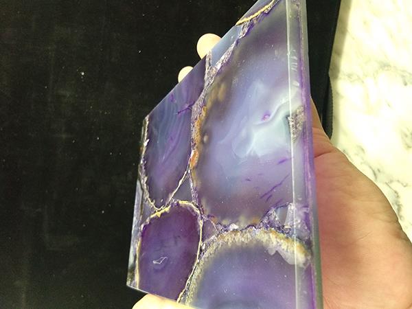 unique and lasting polished solid purple agate stone glass composite purple agate best price countertops for hotel lobby