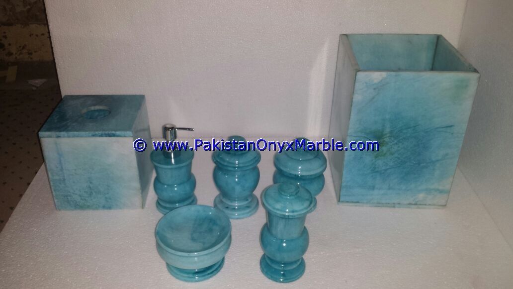 marble bathroom accessories set colored tumbler, tooth brush, tissue box, holder, soap pump, dish, dustbin, tray-01