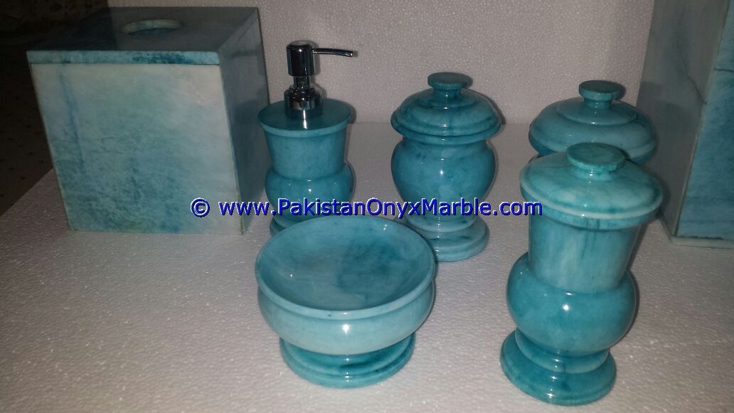 marble bathroom accessories set colored tumbler, tooth brush, tissue box, holder, soap pump, dish, dustbin, tray-02