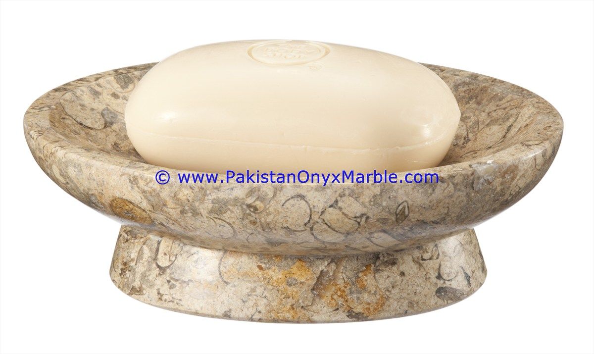 marble bathroom accessories set fossil corel tumbler, tooth brush, tissue box, holder, soap pump, dish, dustbin, tray-04